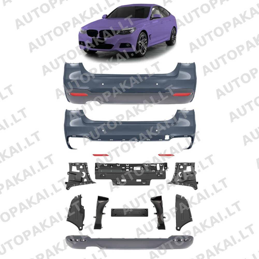 Bumper Rear PDC With Diffuser for BMW 3 (F34) Gran Turismo 2012-2018