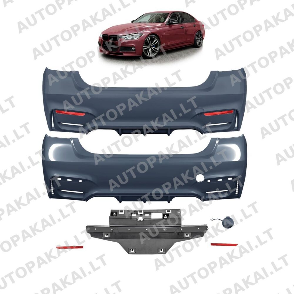 Rear Bumper PDC With Diffuser suitable for BMW 3-Series F30 Sedan 12-18