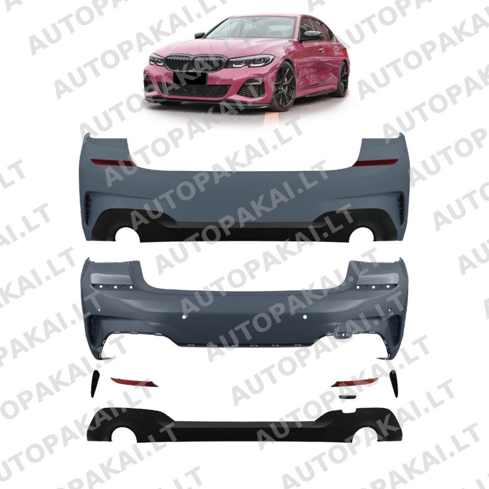 Rear Bumper + PDC Diffuser suitable for BMW 3 G20 Sedan 19-22