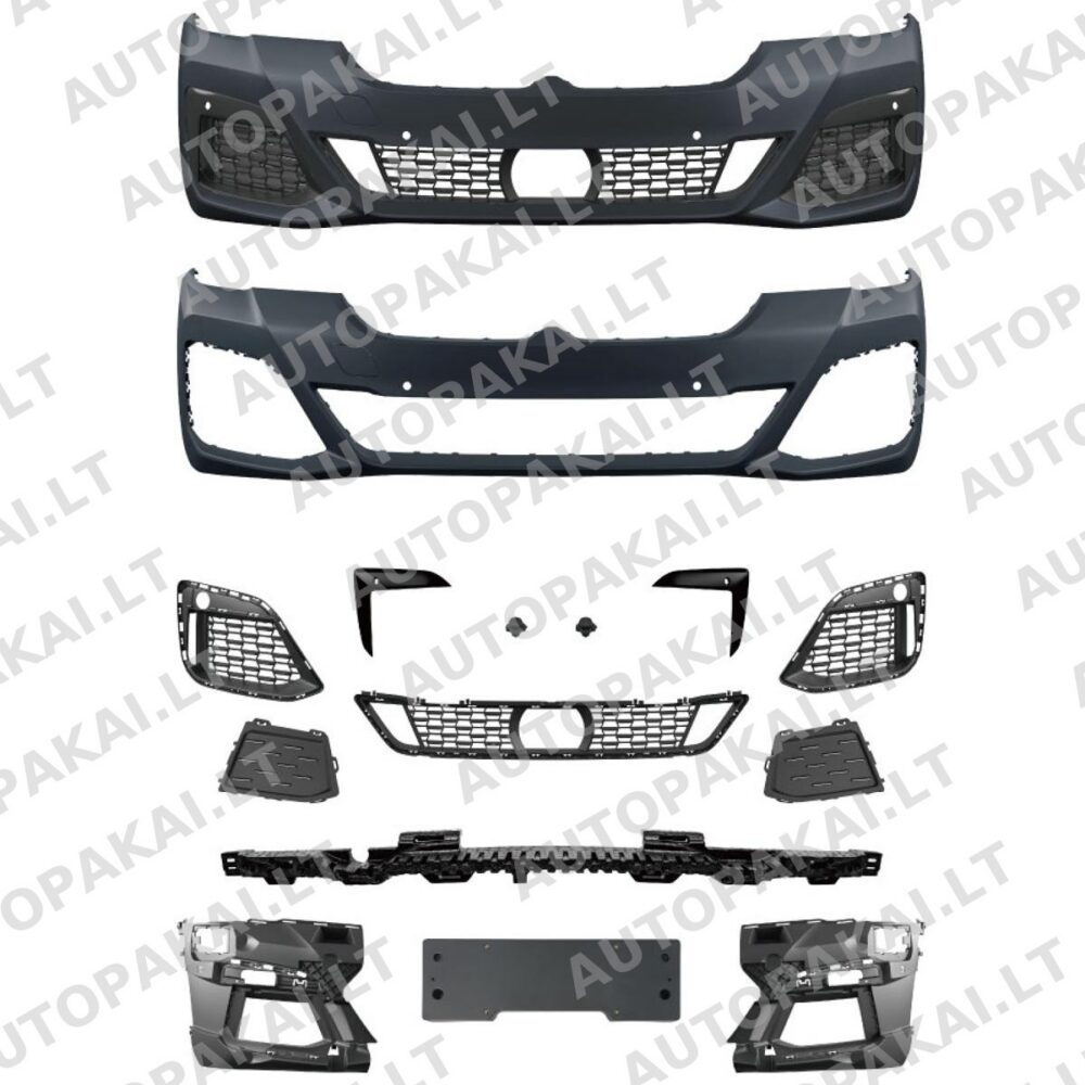 Priekinis buferis su PDC jutikliu BMW 5 (G30) sedanui (G31) universalui su Facelift 2021-> modeliu