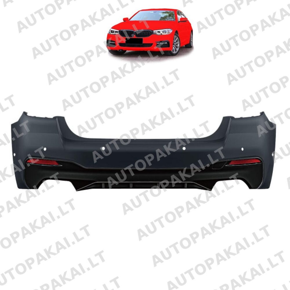 Bumper Rear PDC With Diffuser suitable for BMW 5 (G30) Sedan LCI 2020-2023