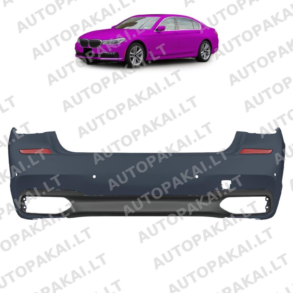 Galinis bamperis su PDC ir difuzoriumi, tinkantis BMW 7 (G11, G12) 2016-2020