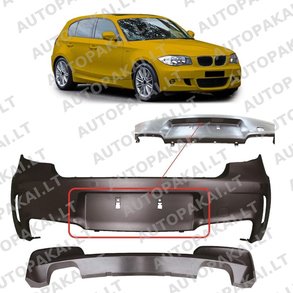 Rear Bumper With Diffuser suitable for BMW 1-Series E81, E87 Hatchback 04-11