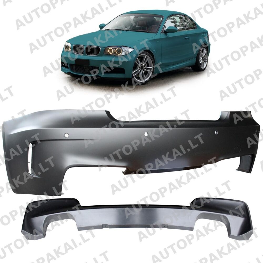 Rear Bumper With PDC Diffuser fit for BMW 1-Series E82, E88 Coupe Cabrio 07-13