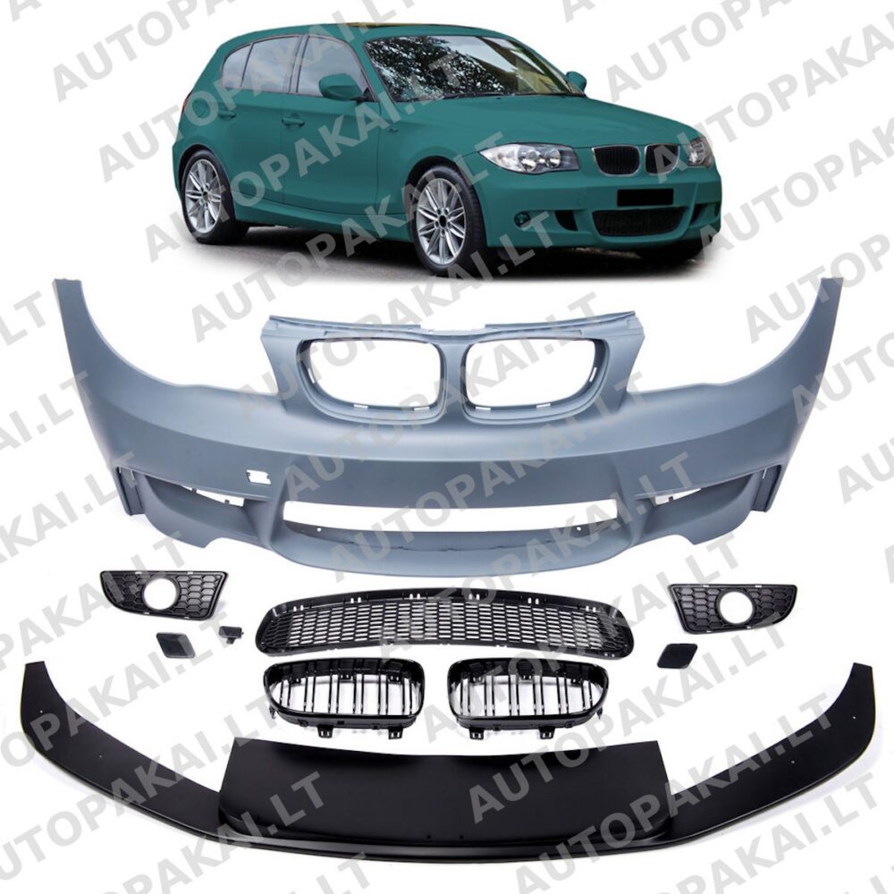 Bumper Front + Spoiler for BMW 1 (E81,E87,E88,E82) 2004-2011