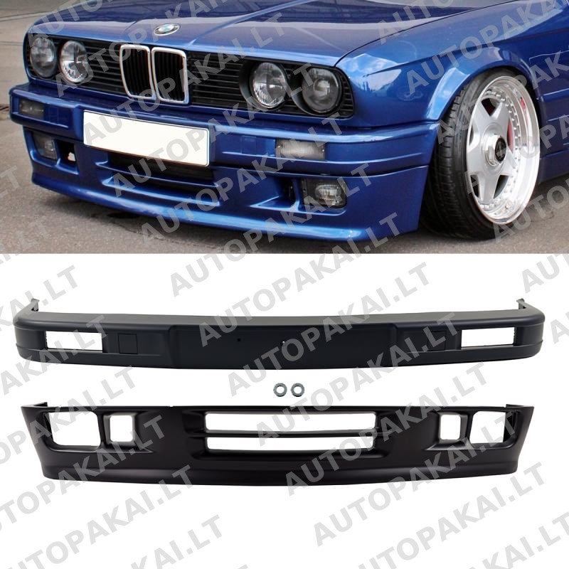 Bumper Front for BMW 3 (E30) Sedan Convertible Touring Facelift 1988-1991
