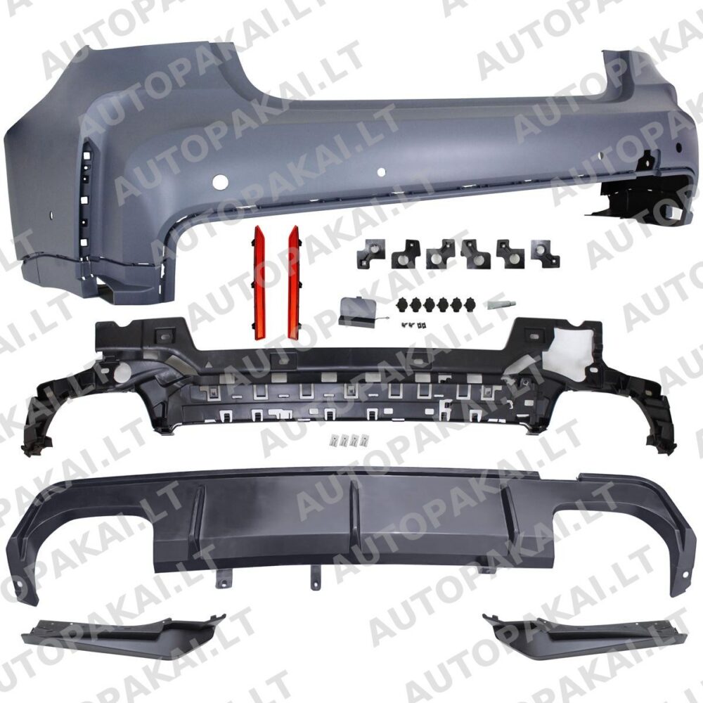 Rear Bumper + PDC Diffuser suitable for BMW 3 G20 Sedan Pre-Facelift 19-22