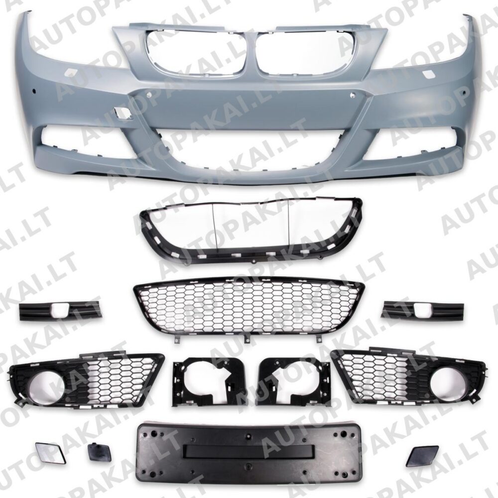 Front Bumper + PDC + SRA suitable for BMW 3 E90,E91 Sedan Touring 08-11