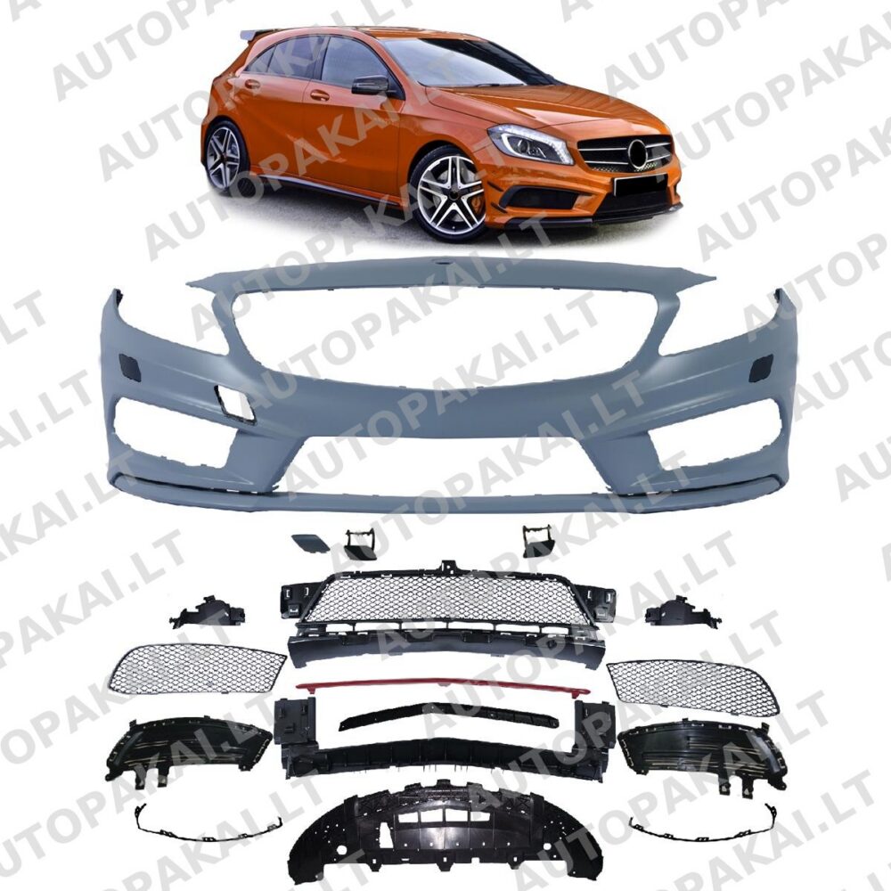 Bumper Front SRA for MERCEDES A-Class (W176) Pre-Facelift 2012-2015
