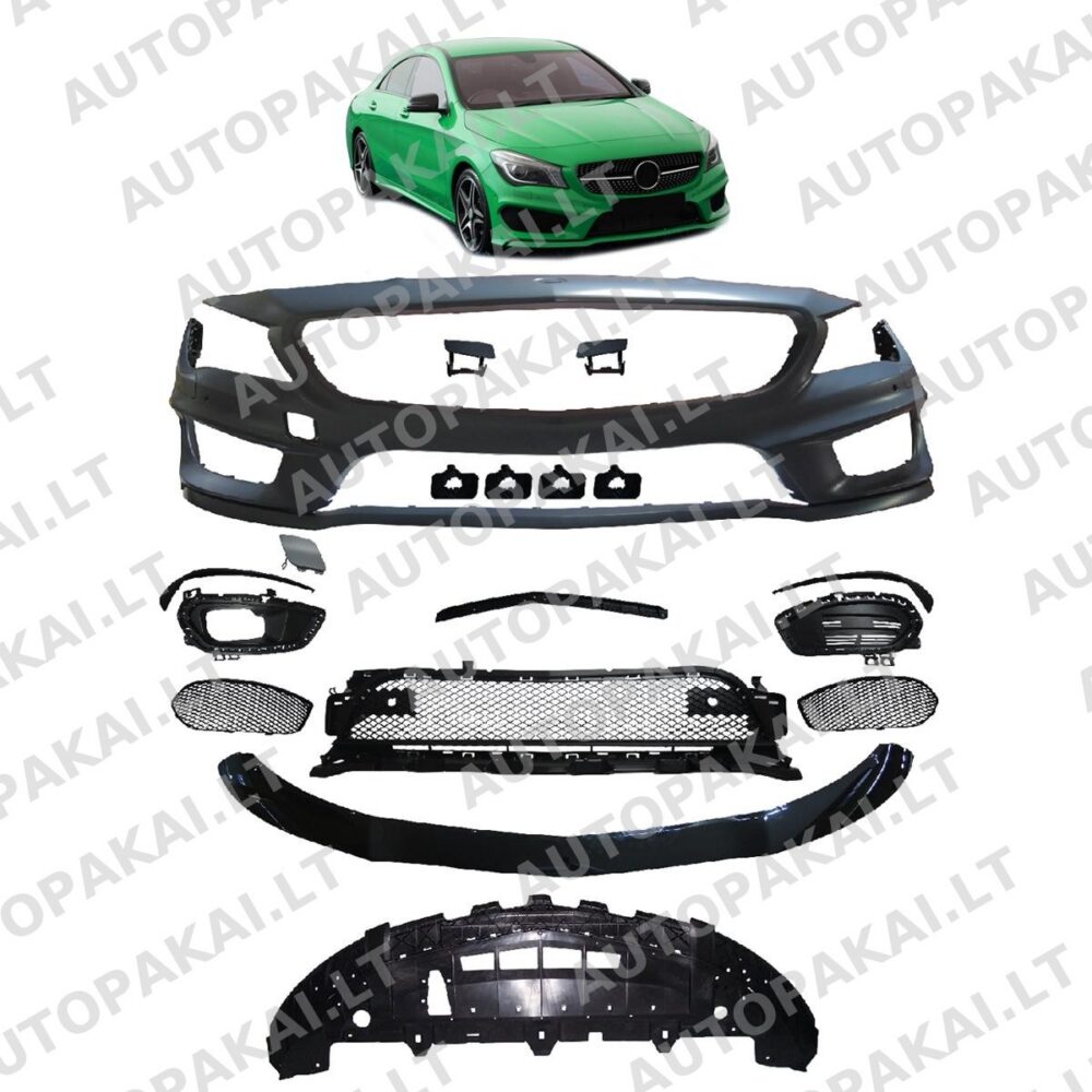 Front Bumper with PDC SRA Spoiler suitable for MERCEDES CLA C117, X117 13-16