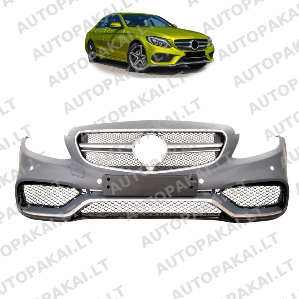 Bumper Front PDC Grille for MERCEDES C (W205,S205,C205) PreFacelift 15-18