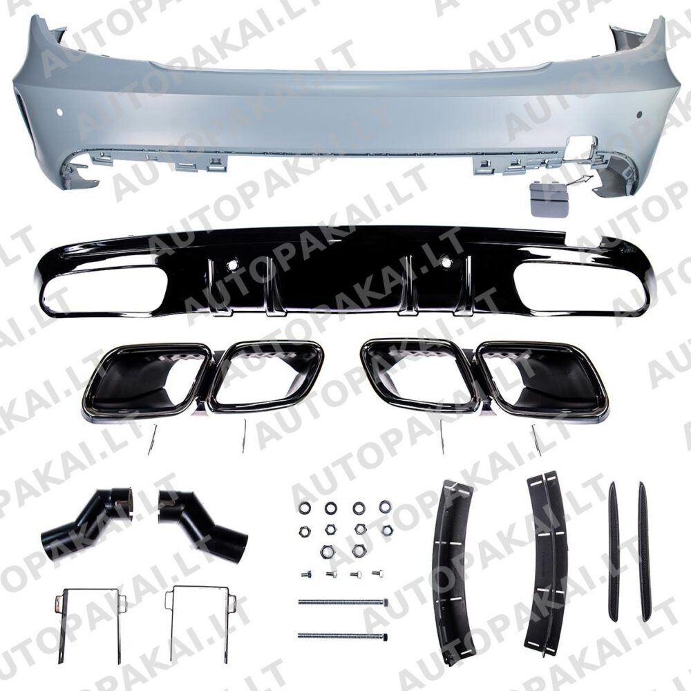 Rear Bumper with PDC fit for MERCEDES C-Class W204 Sedan Coupe 07-15 New Design