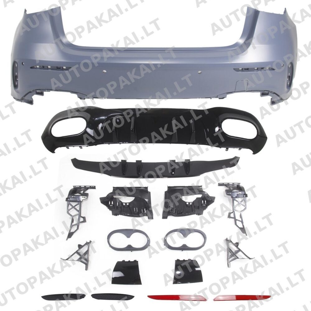 Galinis bamperis su PDC, tinkantis MERCEDES A klasės W177 hečbekui 18-