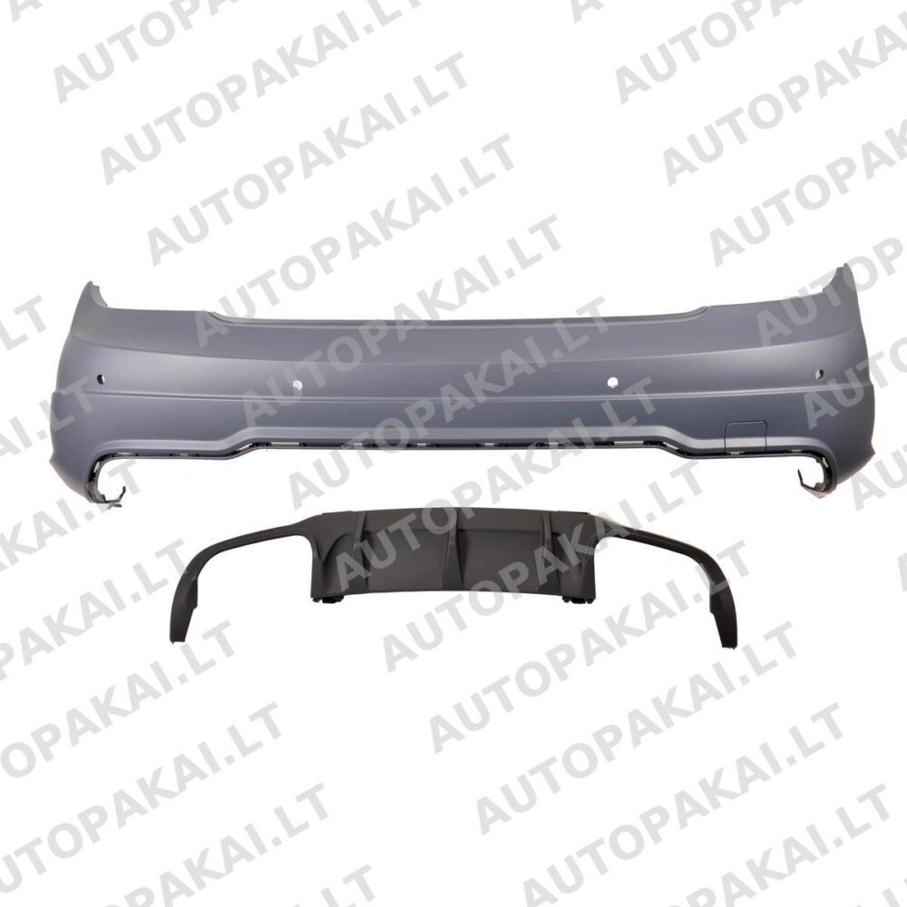 Galinis bamperis su PDC, tinkantis MERCEDES C klasės W204 sedanui ir kupėi 07-15