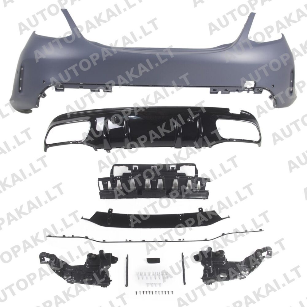 Rear Bumper with PDC suitable for MERCEDES C-Class W205 Sedan Facelift 18-21