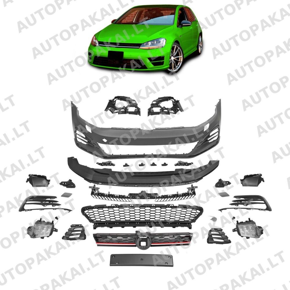 Front Bumper With SRA + LED DRL suitable for VW Golf 7 12-16New