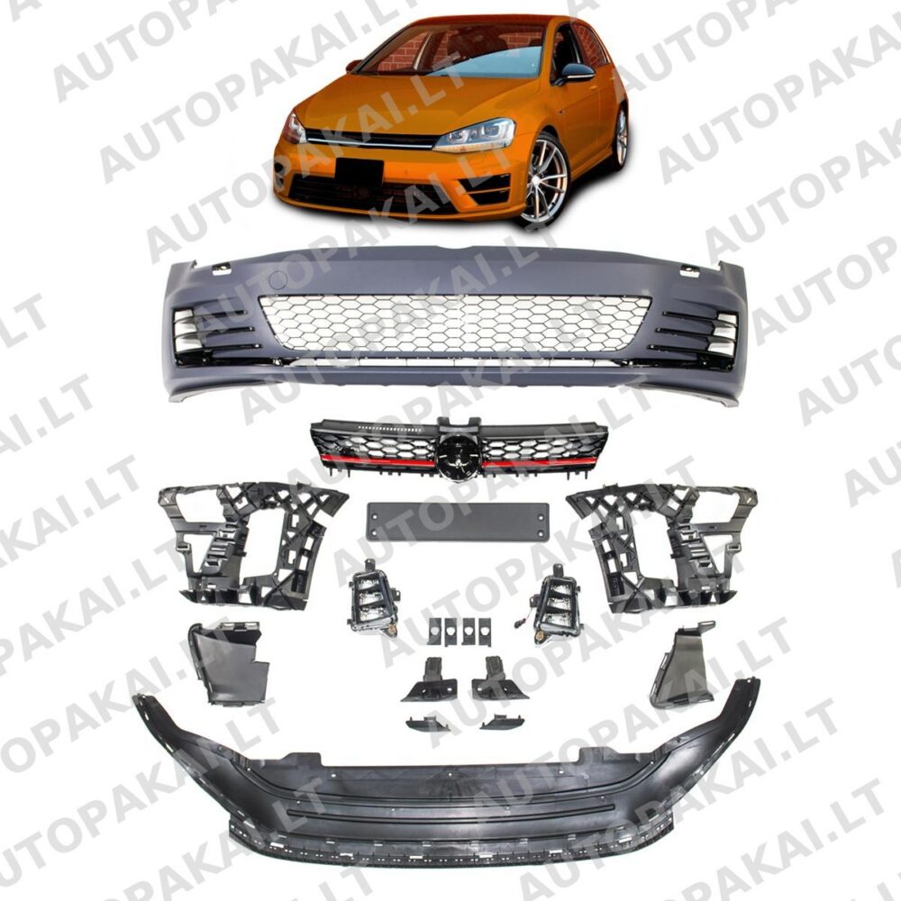 Front Bumper With SRA + LED DRL suitable for VW Golf 7 12-16