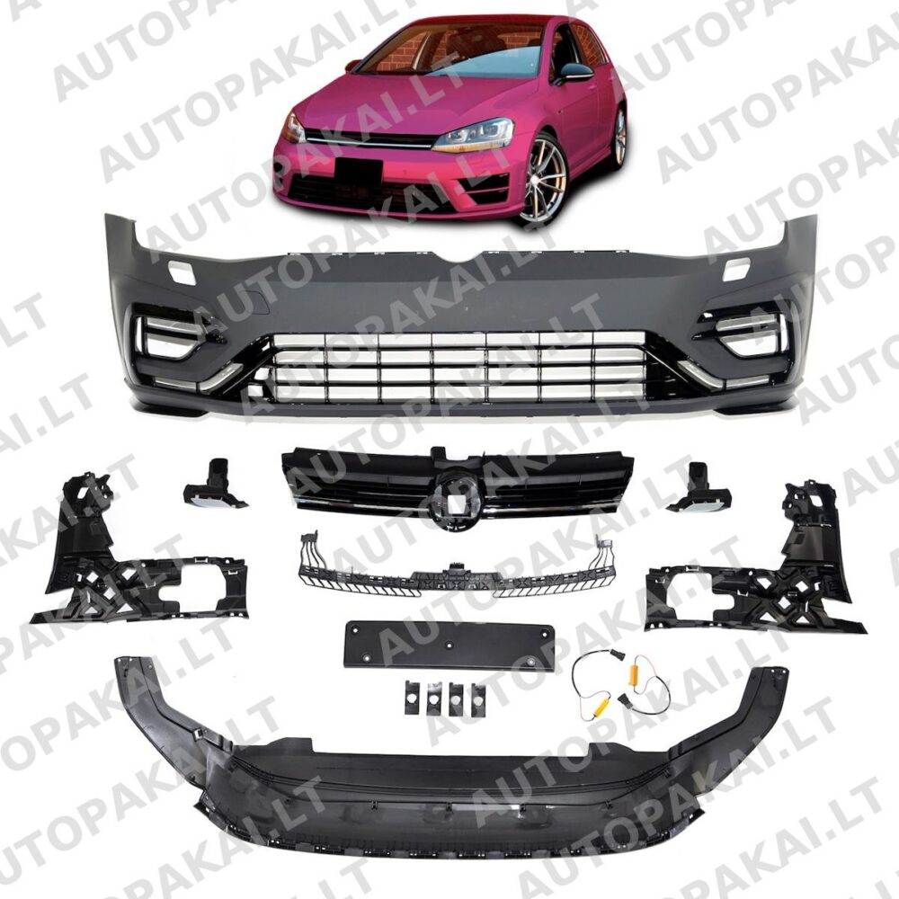 Front Bumper With SRA suitable for VW Golf 7 12-16 R New