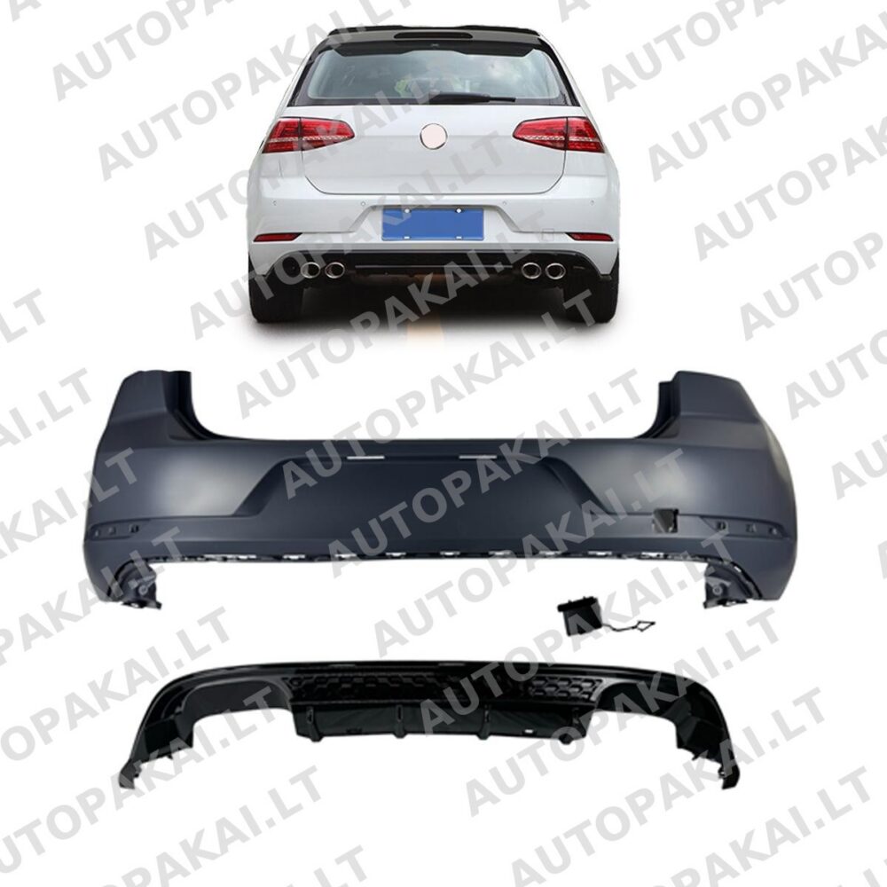 Rear Bumper suitable for VW Golf 7 12-19 R