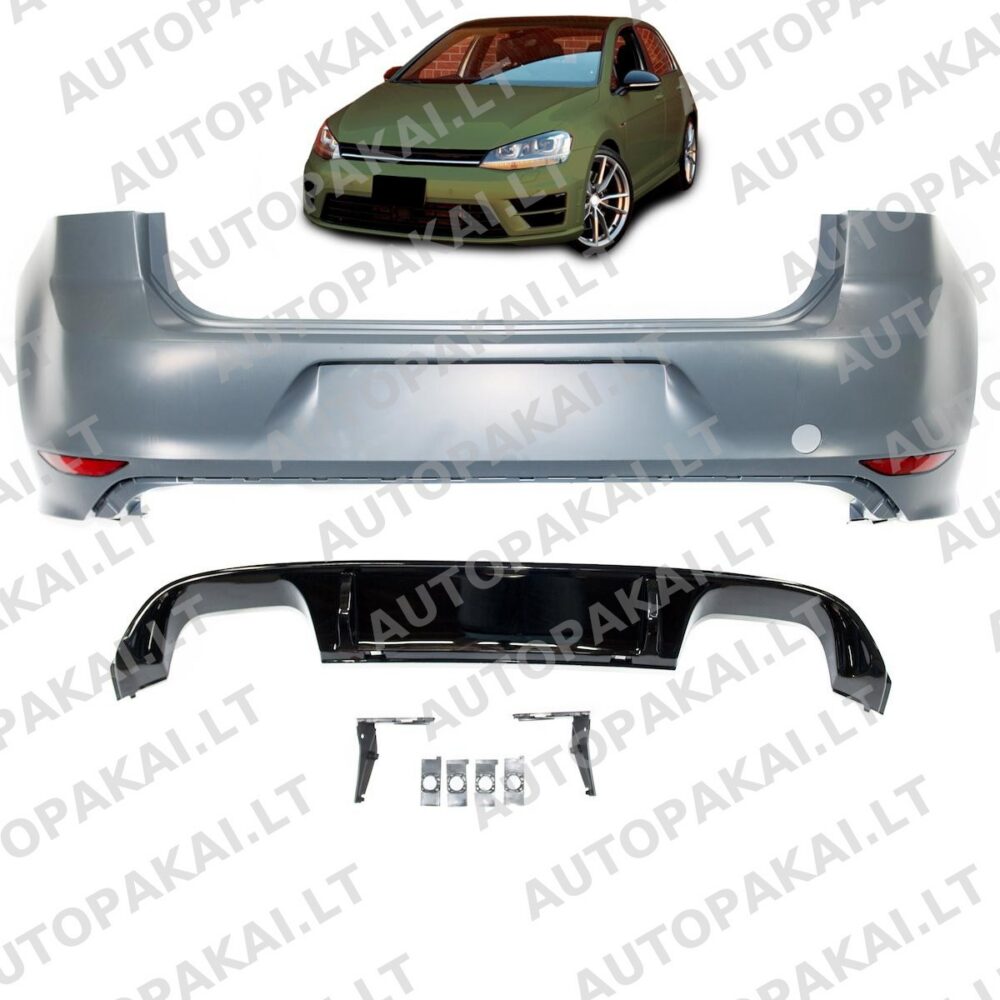 Rear Bumper suitable for VW Golf 7 12-16 R