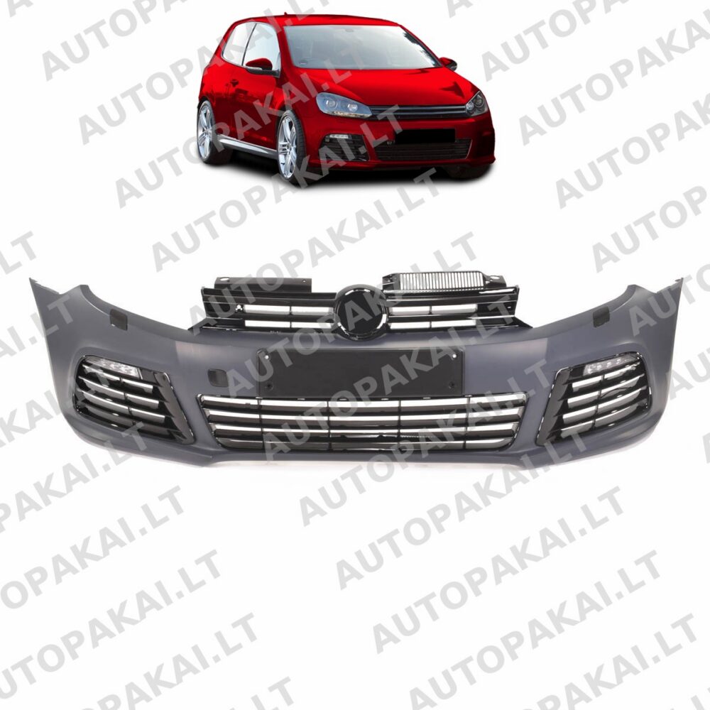 Front Bumper With SRA + LED DRL suitable for VW Golf 6 08-14 R20