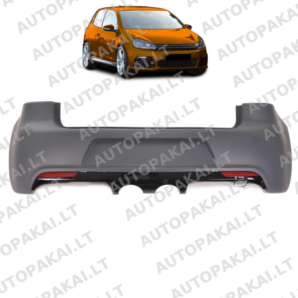 Galinis bamperis tinka VW Golf 6 08-14 R20