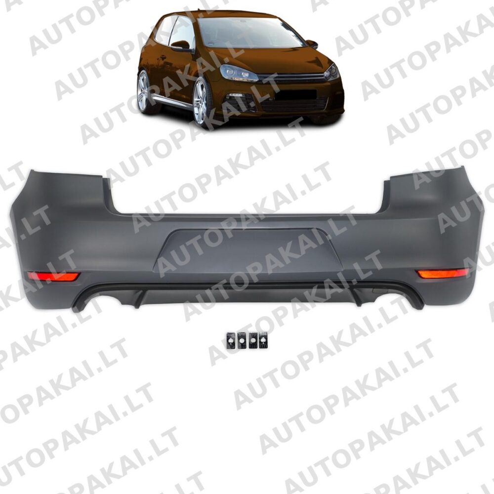 Galinis bamperis tinka VW Golf 6 08-14