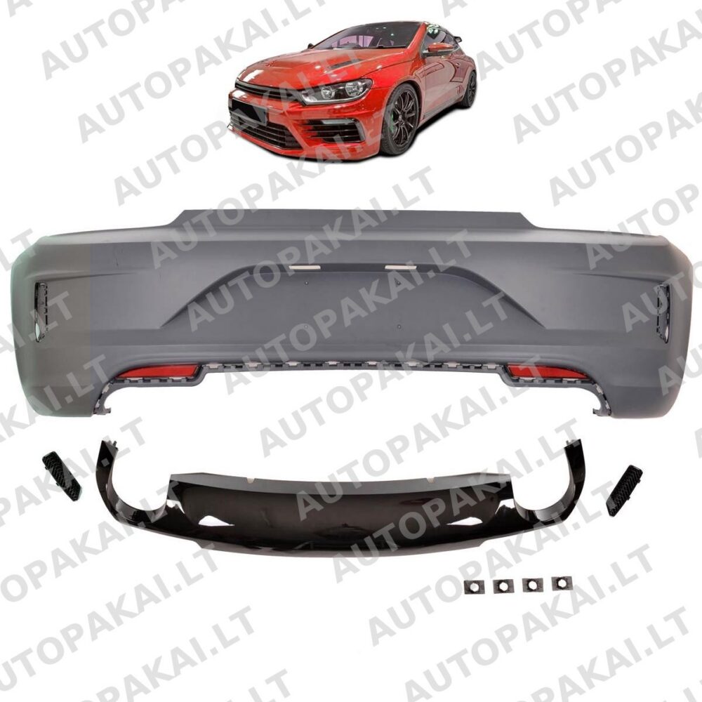 Rear Bumper suitable for VW Scirocco III Facelift 14-17 R