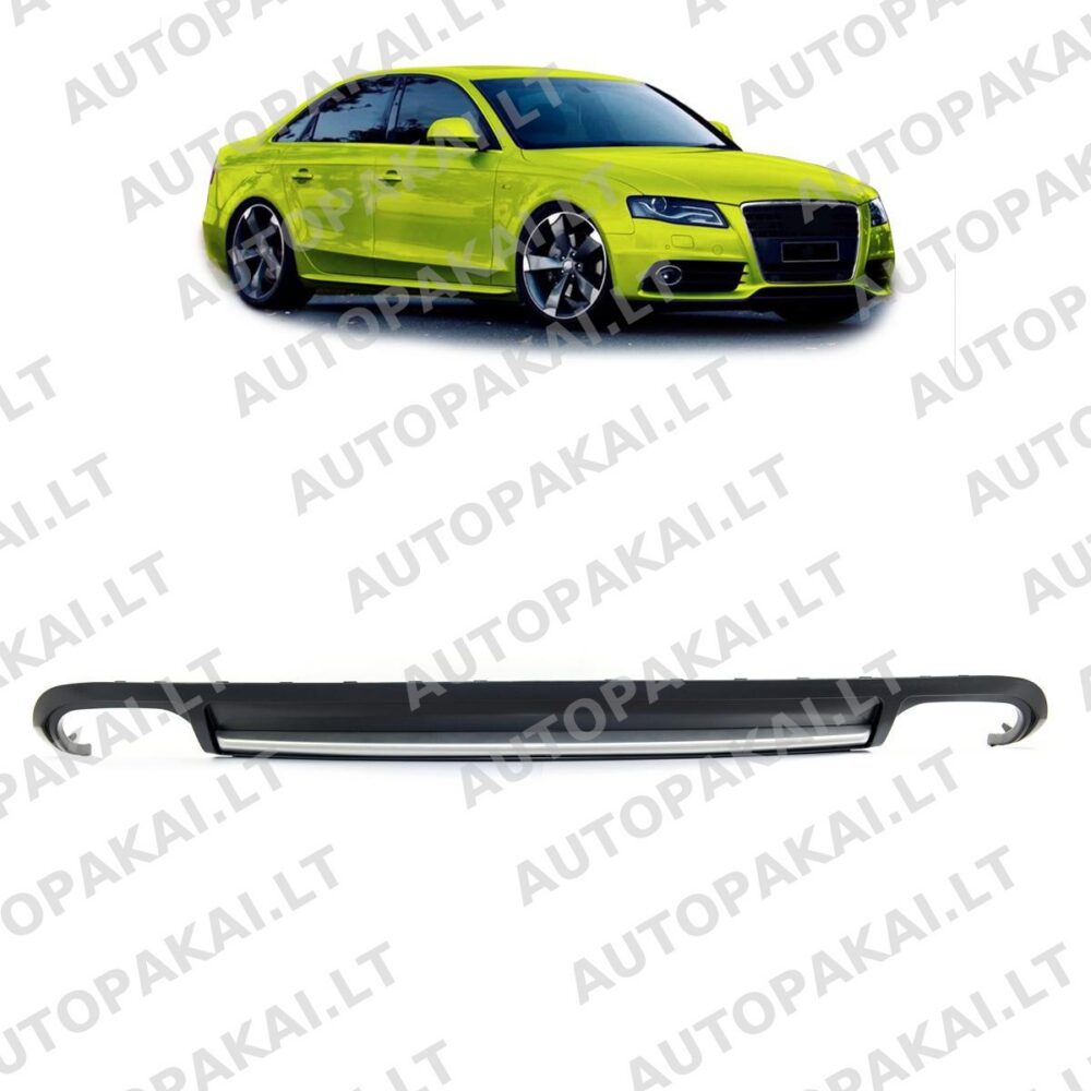 Rear Spoiler Diffuser for AUDI A4 B8 (8K) Sedan Avant Pre-Facelift 08-11