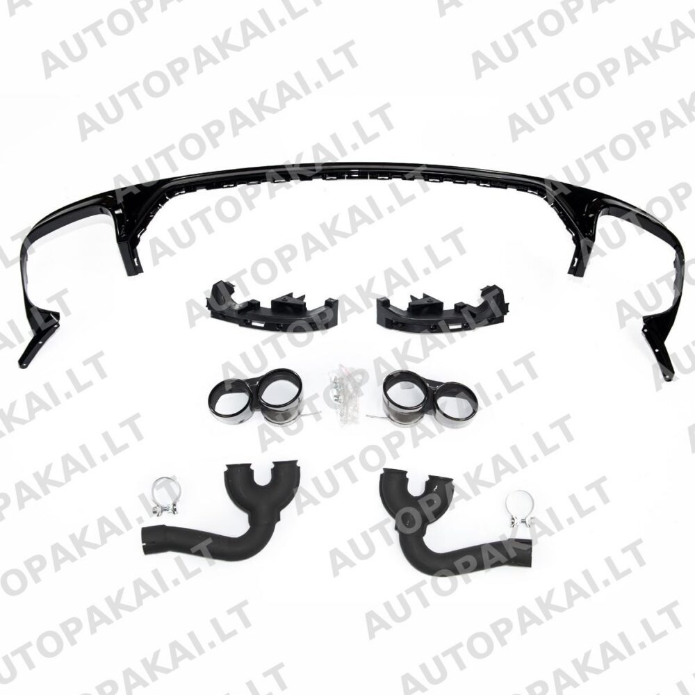 Rear Spoiler Diffuser W/Pipes suitable for AUDI Q8 (4M) 2019->