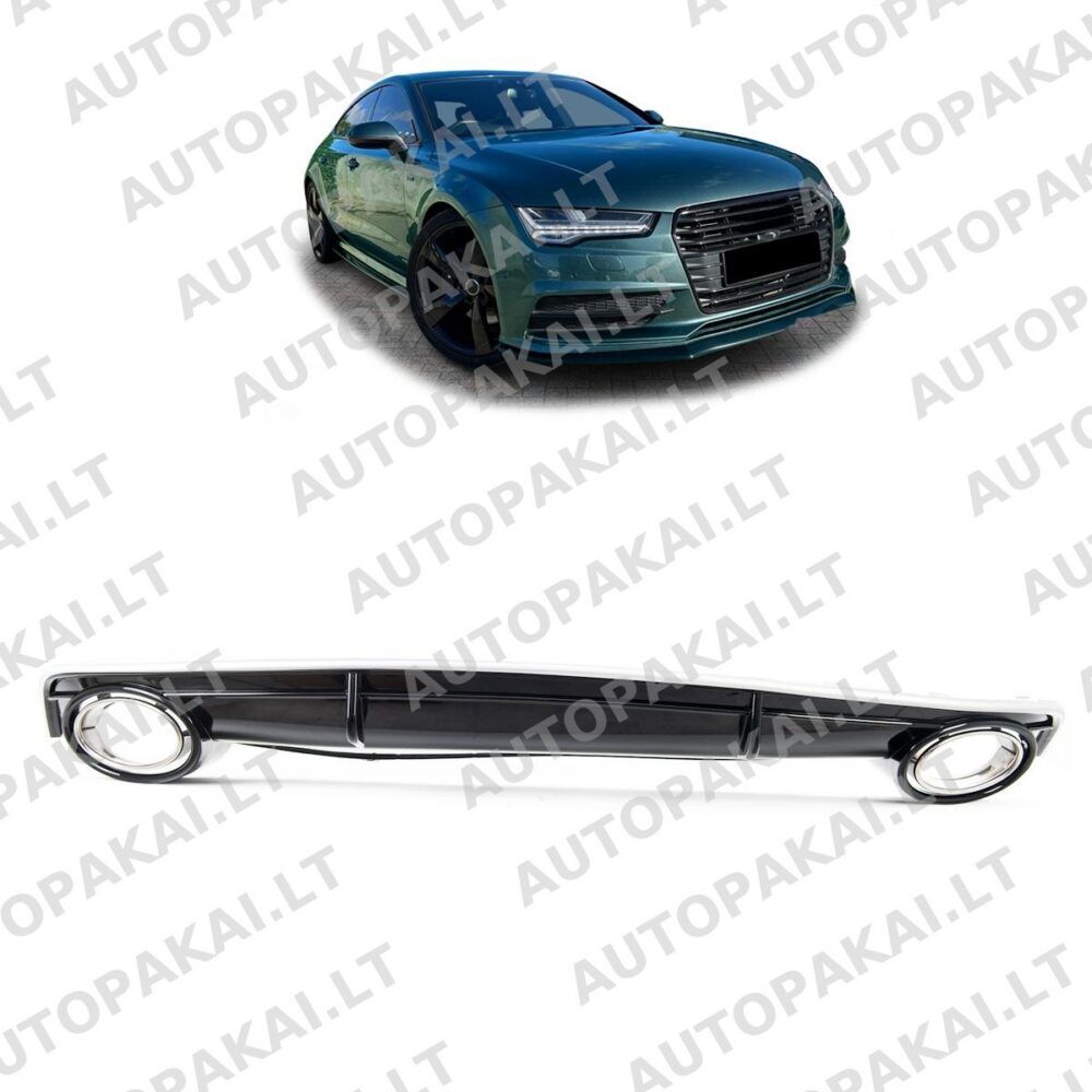 Rear Spoiler Diffuser for AUDI A7 (4G) Sportback Facelift 2015-2017