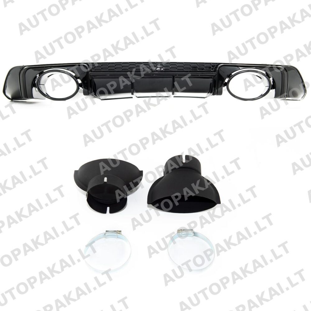 Rear Diffuser Gloss Black fit for AUDI TT FV, 8S Coupe Cabrio 14-18