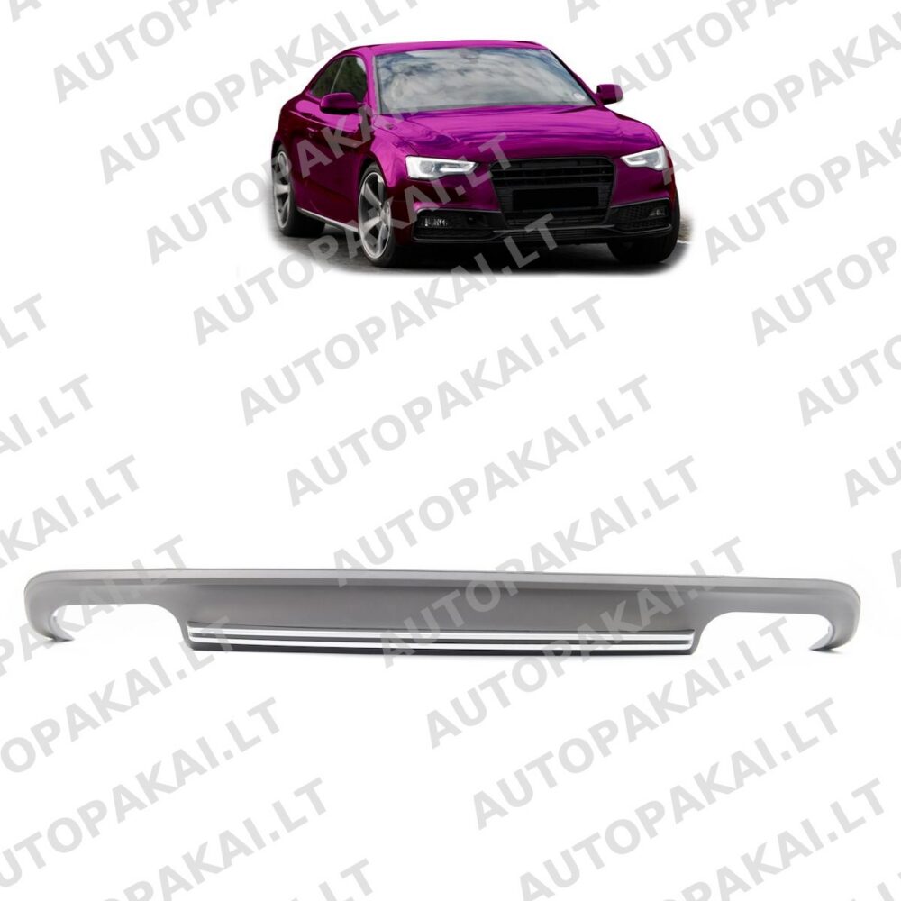 Rear Diffuser Silver Grey suitable for AUDI A5 8T Sportback 12-16