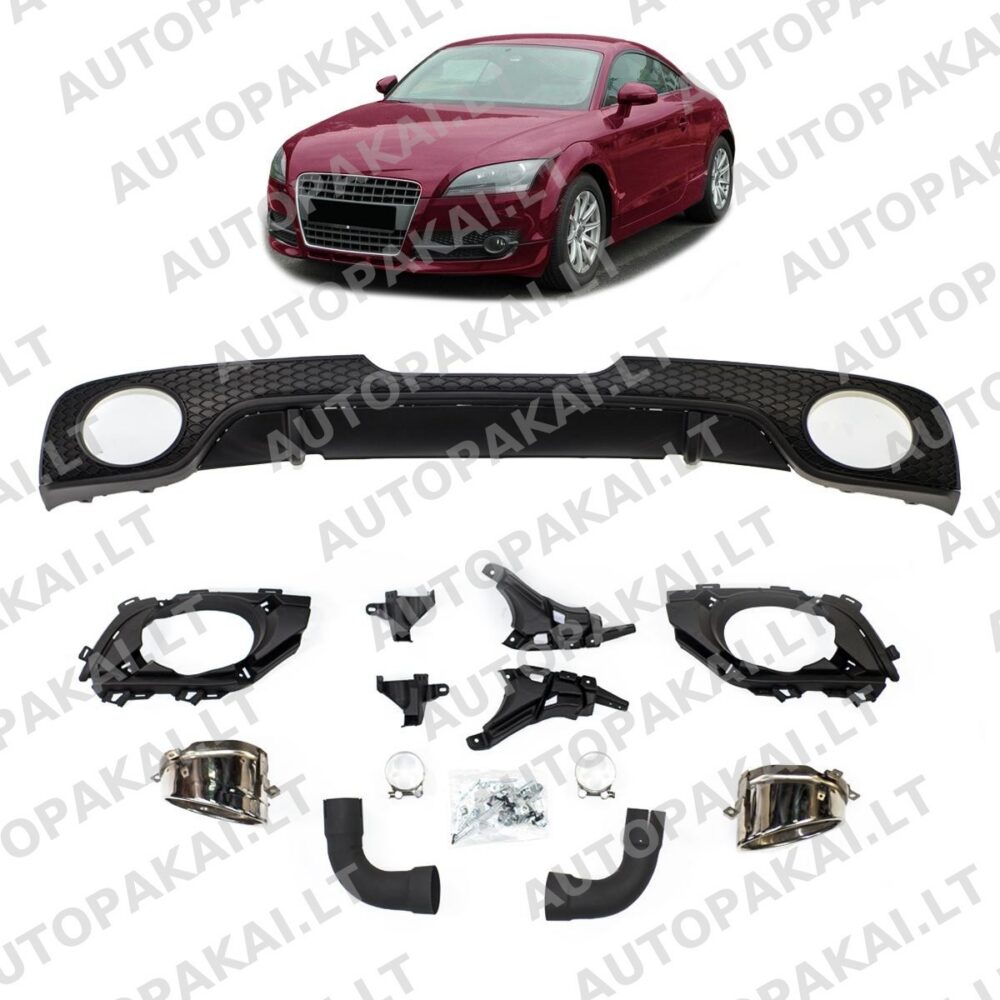 Rear Diffuser With Tail Pipes suitable for AUDI TT 8J Coupe Cabrio 06-14