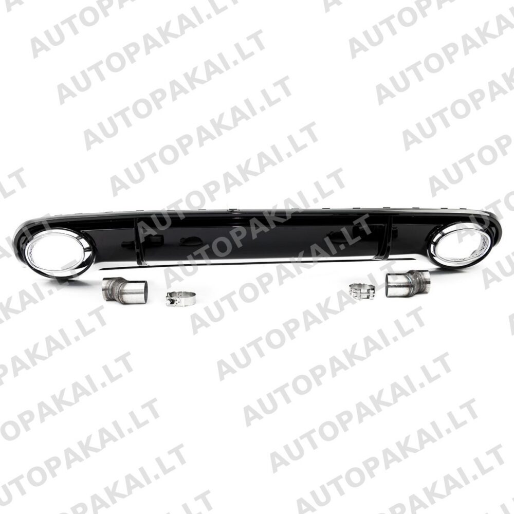 Rear Diffuser Silver Gloss Black suitable for AUDI A4 B8 8K 07-11