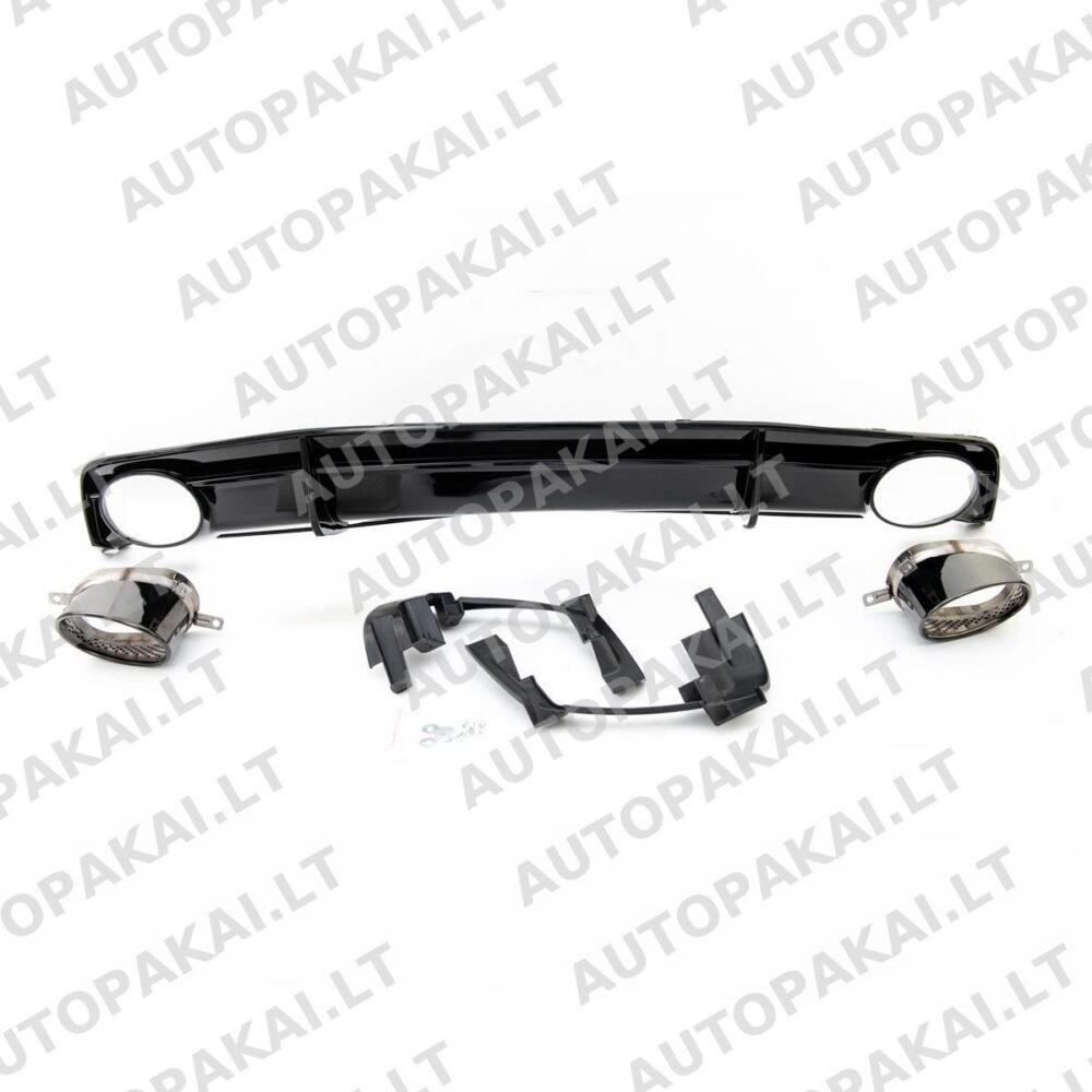 Rear Diffuser Black Tail Pipes for AUDI A7 4G Sportback Facelift 16-18 RS7-Style