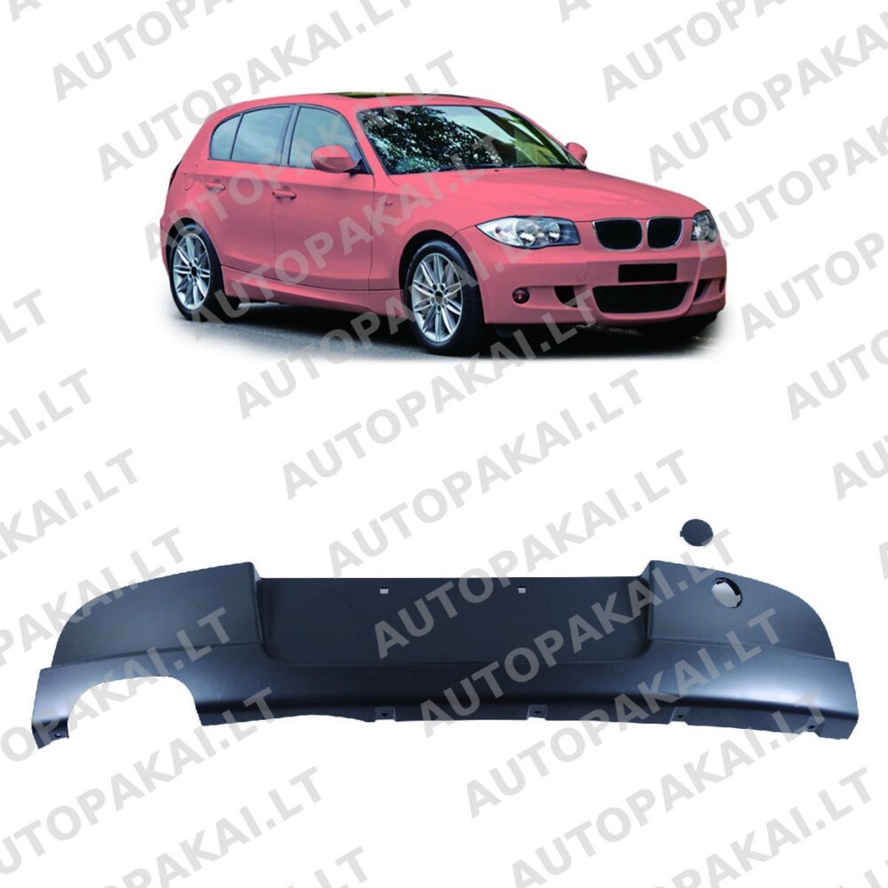 Rear Bumper Diffuser Matt Black fit for BMW 1 E81, E87 Hatchback 04-11 -OO—