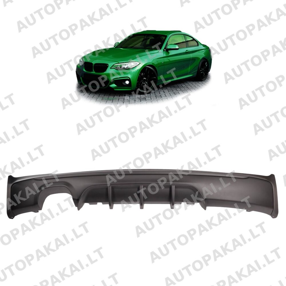 Galinio bamperio difuzorius tinka BMW F22, F23 kupė kabrioletui 13-21 -OO—