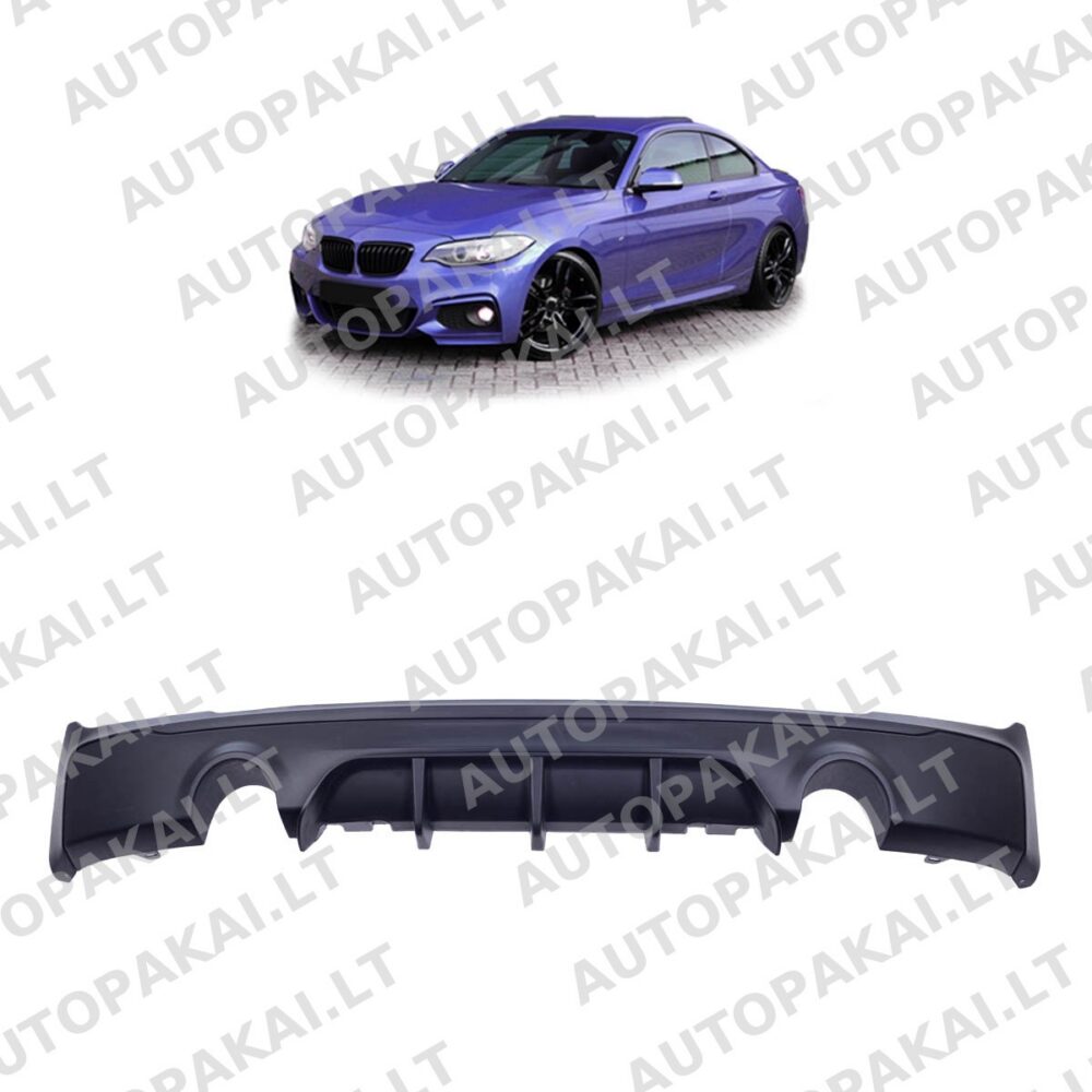 Rear Diffuser Matt Black for BMW 2-Series F22 Coupe F23 Cabrio 235i