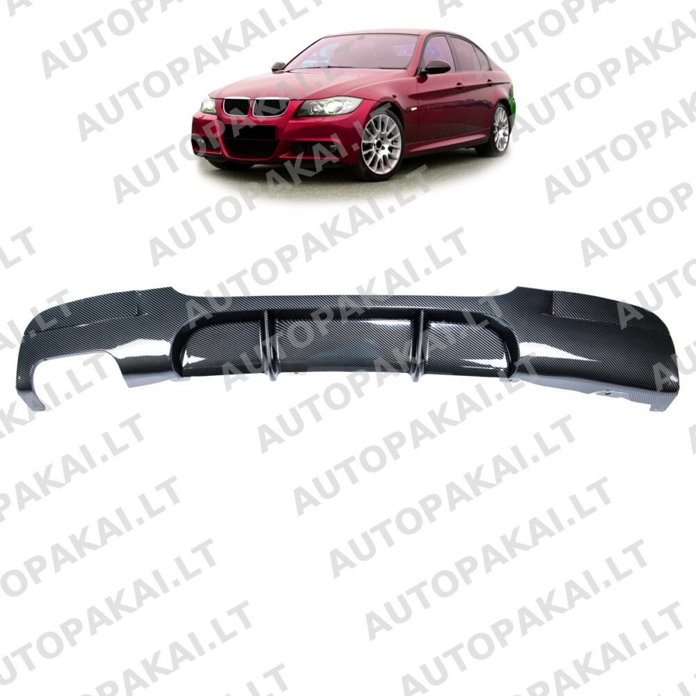 Rear Spoiler Diffuser Carbon Look for BMW 3 (E90,E91) 2004-2011