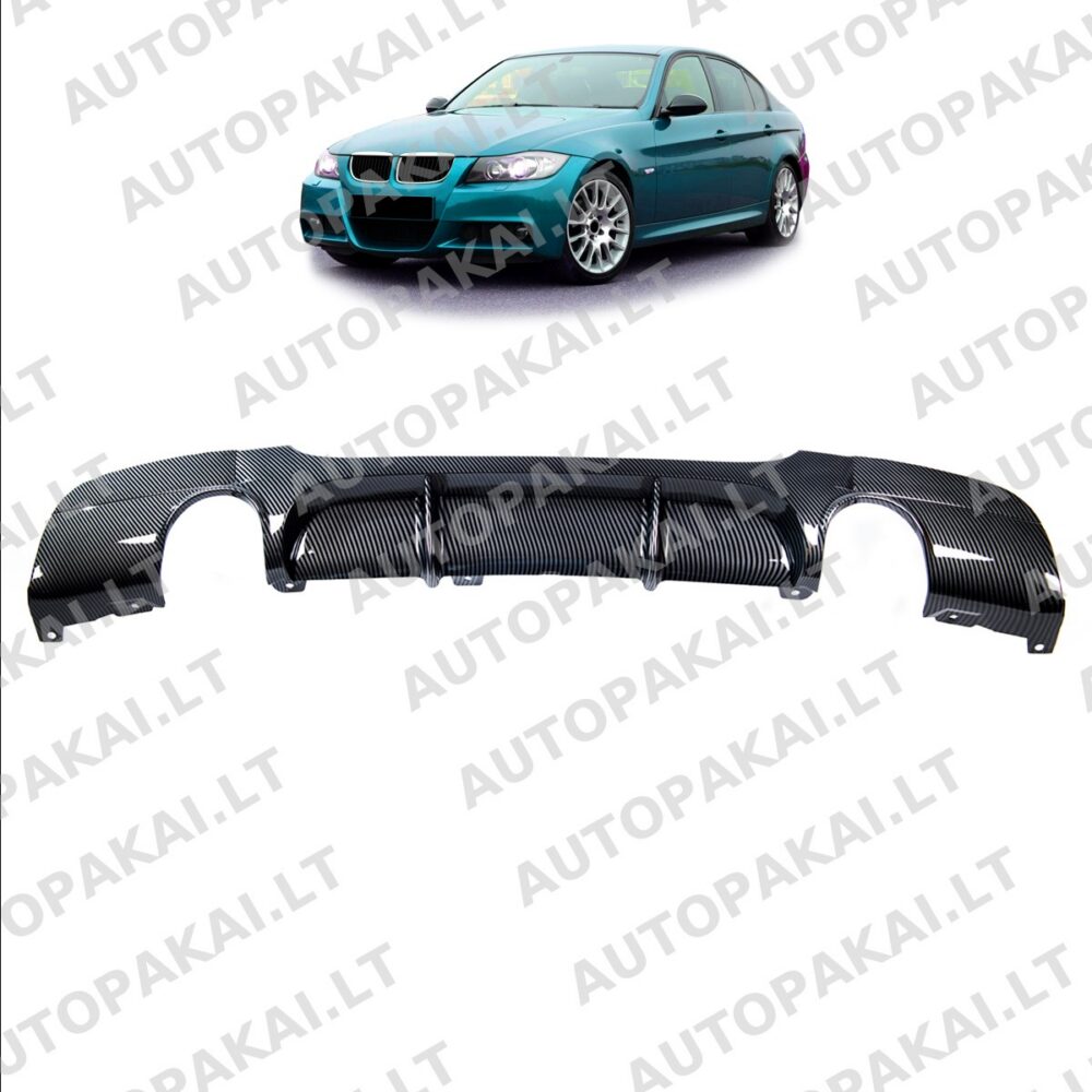Rear Spoiler Diffuser Carbon Look for BMW 3 (E90,E91) 2004-2011