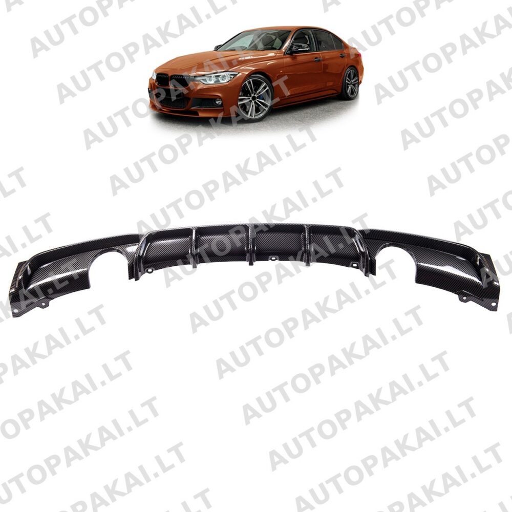 Rear Spoiler Diffuser Carbon Look for BMW 3 (F30,F31) 2011-2018 -O–O-