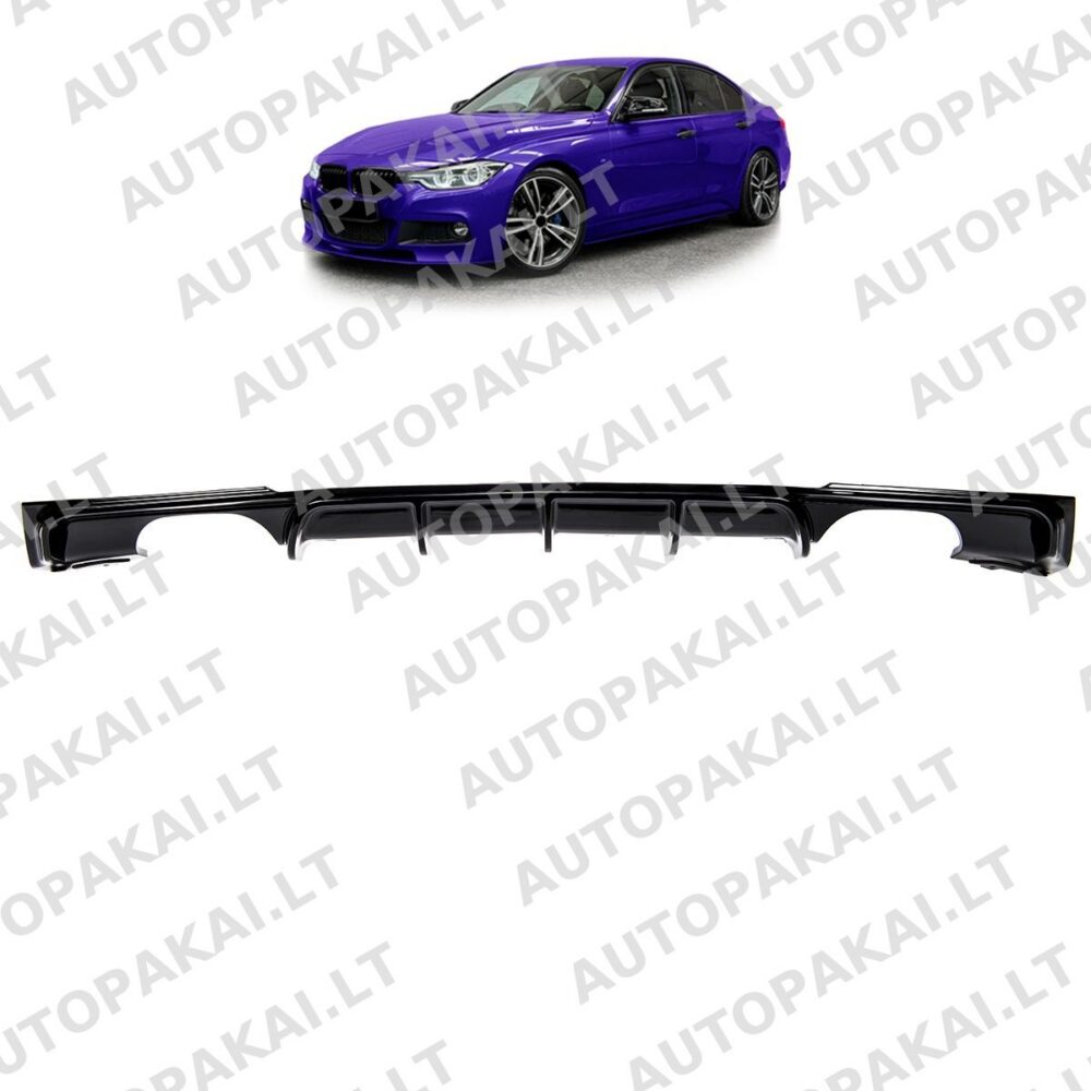 Rear Spoiler Diffuser Gloss Black for BMW 3 (F30,F31) 2011-2018
