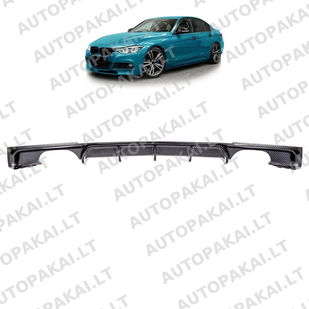Rear Spoiler Diffuser Carbon Look for BMW 3 (F30,F31) 2011-2018