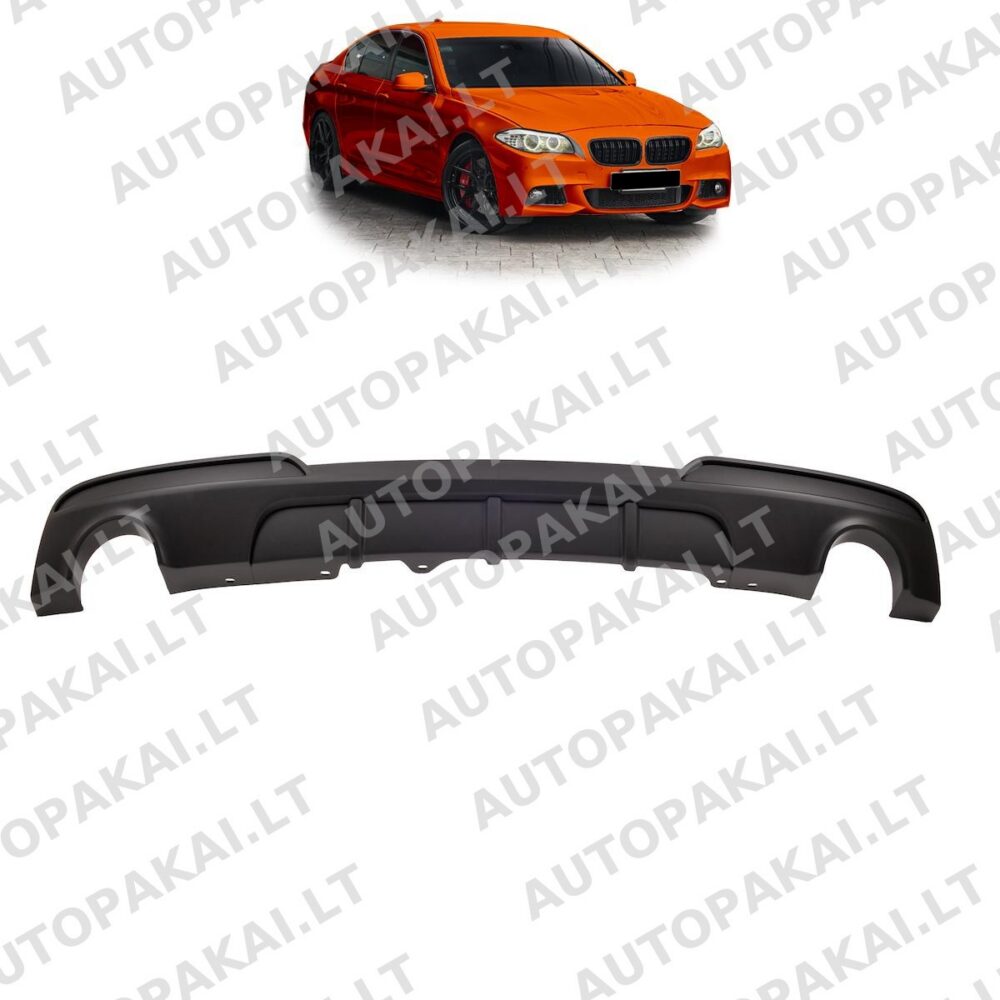 Rear Diffuser Matt Black fit for BMW 5 F10, F11 Sedan Touring 09-16 535