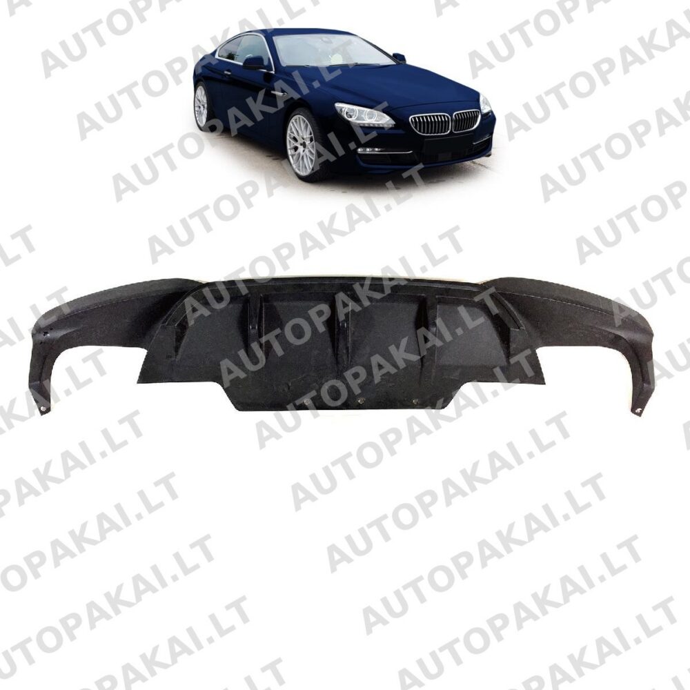 Rear Spoiler Diffuser Matt Black for BMW 6 (F13,F12,F06) 2011-2017