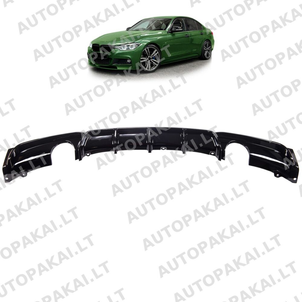 Rear Diffuser Gloss Black suitable for BMW 3 F30,F31 11-18 335i/340i