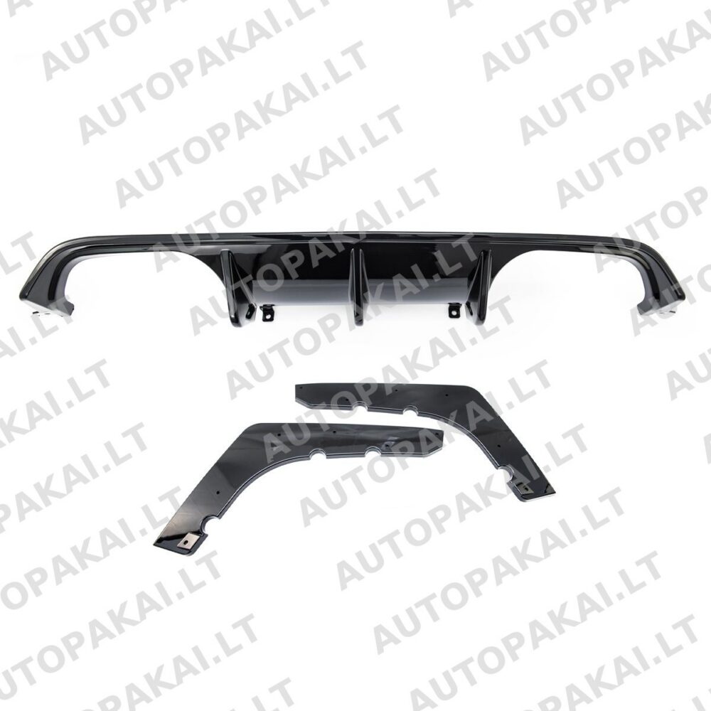 Galinio bamperio difuzorius blizgus juodas, tinkantis BMW M3 F80 M4 F82, F83 13-20
