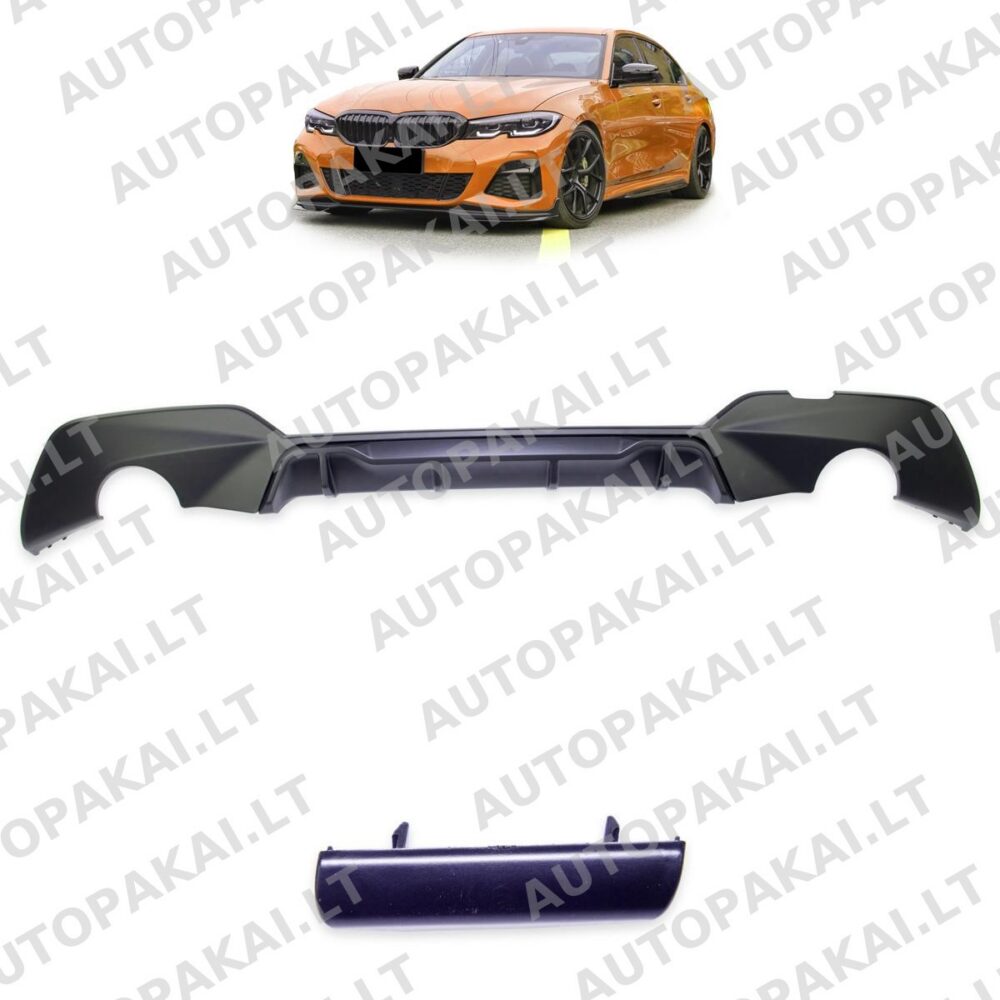 Rear Spoiler Diffuser Matt Black for BMW 3 (G20,G21) Pre-Facelift 19-22