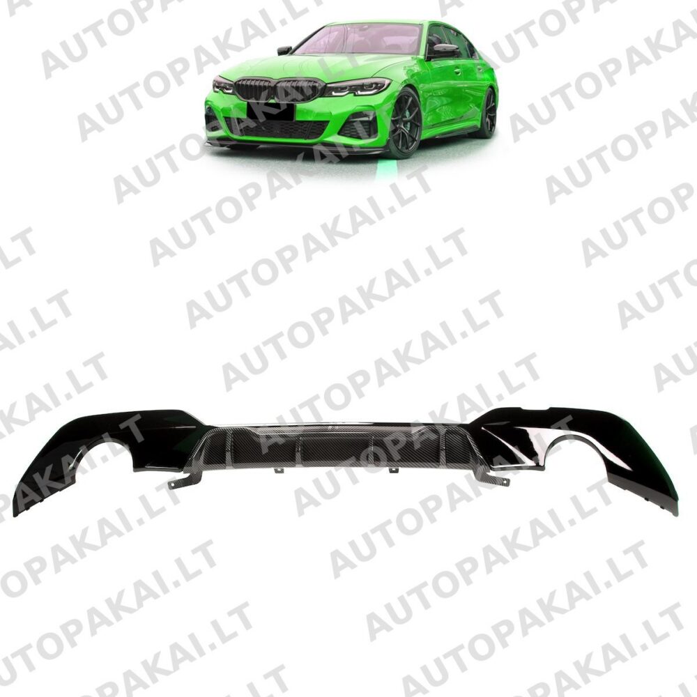 Rear Spoiler Diffuser Carbon Look for BMW 3 (G20,G21) Pre-Facelift 19-22